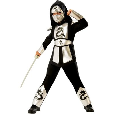 Costume di Ninja Drago Argento di Rubie's per Bambini - 3-4 Anni Costume di Ninja Drago Argento di Rubie's per Bambini - 3-4 Anni