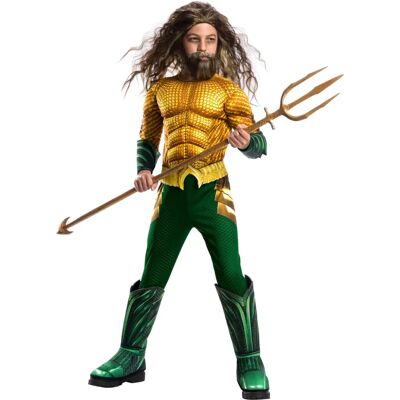 Rubie's Aquaman Deluxe Pojke Kostym Guld Grön - Kostymer Rubie's Aquaman Deluxe Pojke Kostym Guld Grön - Kostymer