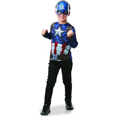 Costume Captain America de Rubies - Taille Unique - Design Marvel Authentique Costume Captain America de Rubies - Taille Unique - Design Marvel Authentique