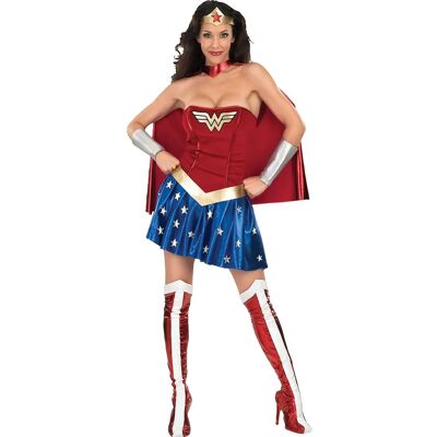 Rubie's Wonder Woman Costume XS - Licensed, Blue, Satin Dress Rubie's Wonder Woman Costume XS - Licensed, Blue, Satin Dress