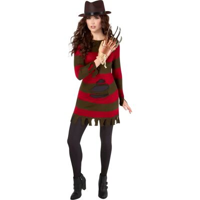 Rubie's Miss Krueger Freddy En mardröm på Elm Street Damkostym - Röd Rubie's Miss Krueger Freddy En mardröm på Elm Street Damkostym - Röd