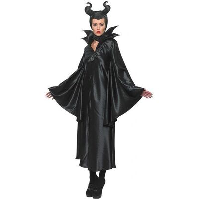 Costume Malefica di Rubie's - Vestito in raso nero & Corna - Costumi Costume Malefica di Rubie's - Vestito in raso nero & Corna - Costumi