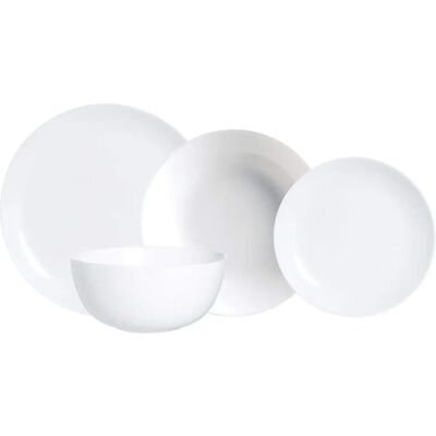 Conjunto de Jantar Luminarc Diwali Vidro Branco 19 Peças Conjunto de Jantar Luminarc Diwali Vidro Branco 19 Peças