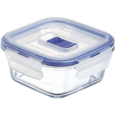 Contenant en verre Luminarc Pure Box Active carré - 380ml - Publicité Contenant en verre Luminarc Pure Box Active carré - 380ml - Publicité