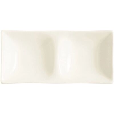 Plateau à snacks en céramique blanche Arcoroc - Snack tray Plateau à snacks en céramique blanche Arcoroc - Snack tray