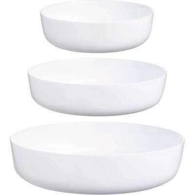 Set di Piatti da Servizio in Vetro Bianco Luminarc - 3 Pezzi Set di Piatti da Servizio in Vetro Bianco Luminarc - 3 Pezzi