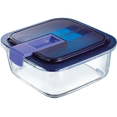 Luminarc Easy Box - Vierkante glazen luchtdichte bak 1,22L met klep Luminarc Easy Box - Vierkante glazen luchtdichte bak 1,22L met klep