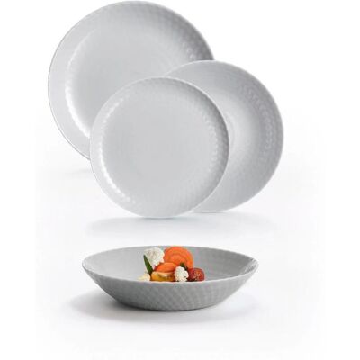 Luminarc Pampille Grau Glas Geschirr-Set Luminarc Pampille Grau Glas Geschirr-Set