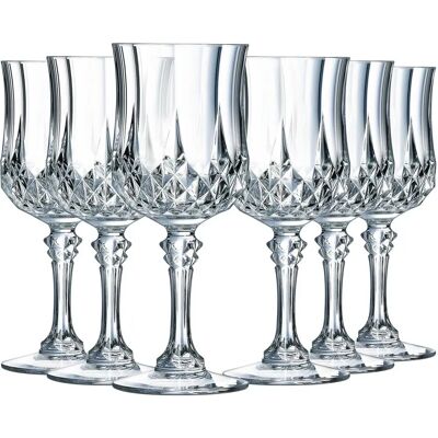 Cristal d'Arques Longchamp Verres à Vin - Design Vintage - 25cl - Publicité Cristal d'Arques Longchamp Verres à Vin - Design Vintage - 25cl - Publicité