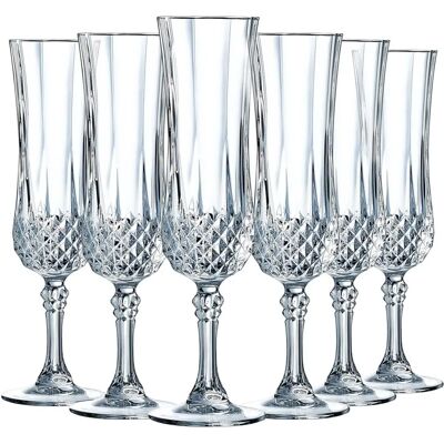 Cristal d'Arques Longchamp Sektglas-Set - 12cl Vintage Design Cristal d'Arques Longchamp Sektglas-Set - 12cl Vintage Design