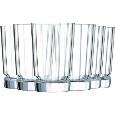 Bicchieri d'acqua, succo e soda Macassar - Cristal d'Arques - Set di 6 Bicchieri d'acqua, succo e soda Macassar - Cristal d'Arques - Set di 6