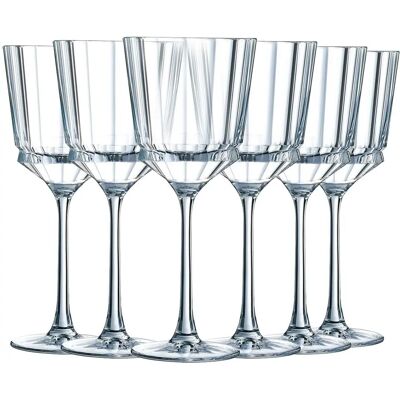 Cristal d'Arques Macassar 6 Gläser - Ultra Transparenter Vintage Stil Cristal d'Arques Macassar 6 Gläser - Ultra Transparenter Vintage Stil