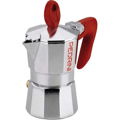 Pedrini 9080-0 - Rosso, Acciaio inossidabile - Caffettiera Moka Pedrini 9080-0 - Rosso, Acciaio inossidabile - Caffettiera Moka