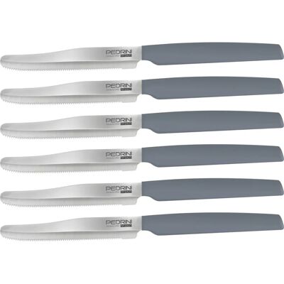 Pedrini Set di 6 coltelli da tavola antracite - coltelli da tavola Pedrini Set di 6 coltelli da tavola antracite - coltelli da tavola