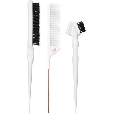T3 - Detail Set - Pintail Comb - Edge Brush - Hair Brush Set T3 - Detail Set - Pintail Comb - Edge Brush - Hair Brush Set
