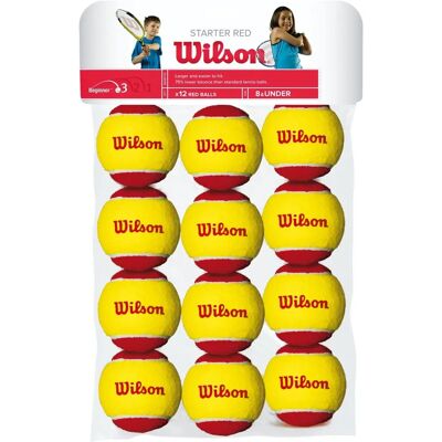 Balles de tennis Wilson Starter Red - Pack de 12 - Publicité Balles de tennis Wilson Starter Red - Pack de 12 - Publicité