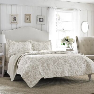 Ensemble de housse de couette en coton Amberley de Laura Ashley - King Ensemble de housse de couette en coton Amberley de Laura Ashley - King