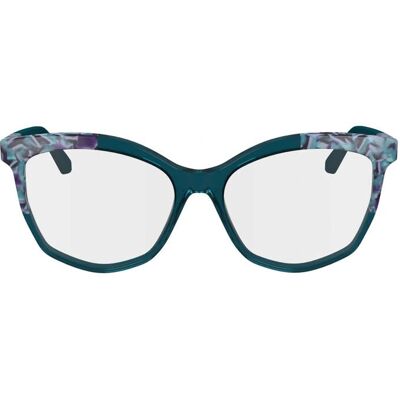 Karl Lagerfeld KL6154 434 Blue Square Glasses - Eyeglasses Karl Lagerfeld KL6154 434 Blue Square Glasses - Eyeglasses