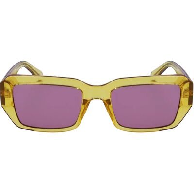 Calvin Klein CKJ23602S Gula rektangulära unisex solglasögon - Solglasögon Calvin Klein CKJ23602S Gula rektangulära unisex solglasögon - Solglasögon