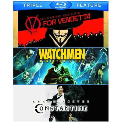 Warner Home Video V for Vendetta, Watchmen, Constantine Blu-ray - Film/Video - Publicité Warner Home Video V for Vendetta, Watchmen, Constantine Blu-ray - Film/Video - Publicité