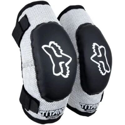 Protezioni Gomito per bambini Fox Pee Wee Titan - Nero Grigio - S M - Unisex Protezioni Gomito per bambini Fox Pee Wee Titan - Nero Grigio - S M - Unisex