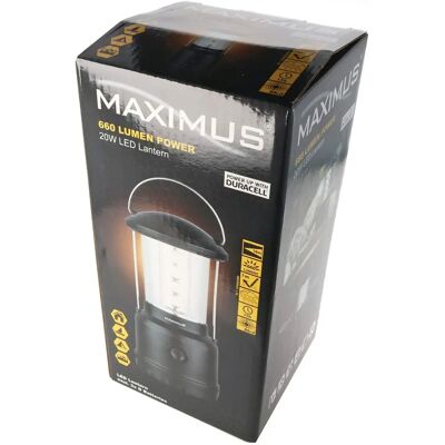 Maximus Lampe de camping LED - 20W, 660 lumens, réglable - Lampe de camping - Publicité Maximus Lampe de camping LED - 20W, 660 lumens, réglable - Lampe de camping - Publicité