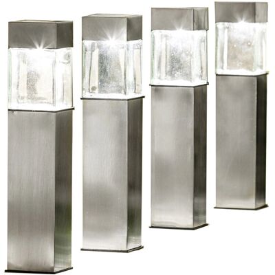 eZsolar Edelstahl Solar Gartenpfadlichter - Set 4 eZsolar Edelstahl Solar Gartenpfadlichter - Set 4