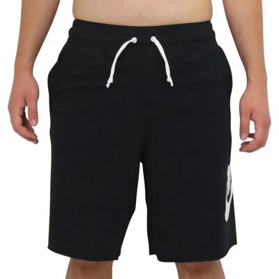 Nike Shorts Neri - Modello AR2375-010 - Vita alta, French Terry Nike Shorts Neri - Modello AR2375-010 - Vita alta, French Terry