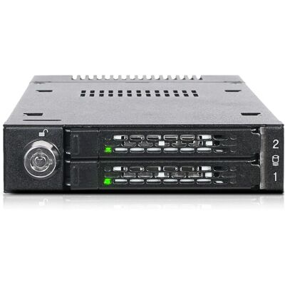 Icy Dock ToughArmor MB834M2K-B SSD-kasse - Sort - Opbevaringsrack med kølelegeme - SSD & HDD tilbehør Icy Dock ToughArmor MB834M2K-B SSD-kasse - Sort - Opbevaringsrack med kølelegeme - SSD & HDD tilbehør