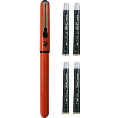 Pentel pomarańczowa pióro pędzel - 4 wkłady - Marker artystyczny Pentel pomarańczowa pióro pędzel - 4 wkłady - Marker artystyczny