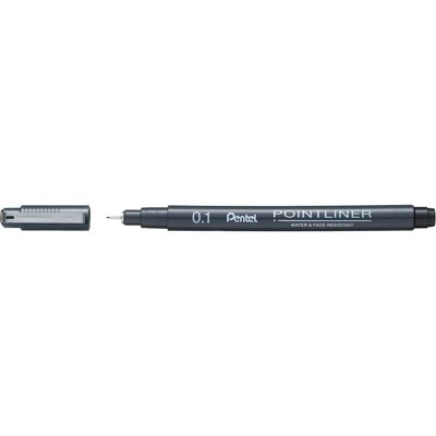 PentelArts Pointliner Permanent Marker - Schwarz 0,1mm - Künstlerbedarf PentelArts Pointliner Permanent Marker - Schwarz 0,1mm - Künstlerbedarf