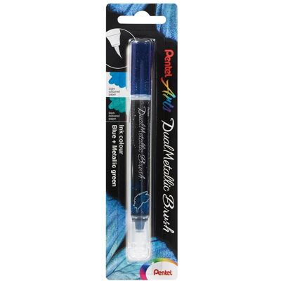 Διπλό Μεταλλικό Πινέλο Pen Pentel Arts - Μπλε / Μεταλλικό Πράσινο Διπλό Μεταλλικό Πινέλο Pen Pentel Arts - Μπλε / Μεταλλικό Πράσινο