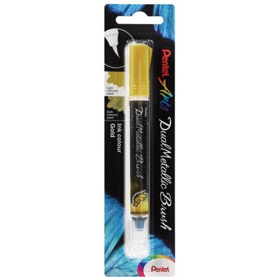 Pentel Arts Dual Metallic Brush Xgfh-Dxx - Brush Pen - Gold - Art Tool Pentel Arts Dual Metallic Brush Xgfh-Dxx - Brush Pen - Gold - Art Tool