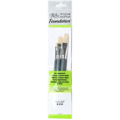 Ensemble de Pinceaux Winsor & Newton 5295020 - Plat, Rond, Filbert - Outils pour huile Ensemble de Pinceaux Winsor & Newton 5295020 - Plat, Rond, Filbert - Outils pour huile