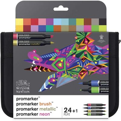 Winsor & Newton Kunst Marker Set - 24 Kleuren - Illustratie & Ontwerp Winsor & Newton Kunst Marker Set - 24 Kleuren - Illustratie & Ontwerp