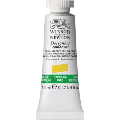 Winsor & Newton Designer Gouache Yellow Pale - 14ml - Art Supplies Winsor & Newton Designer Gouache Yellow Pale - 14ml - Art Supplies