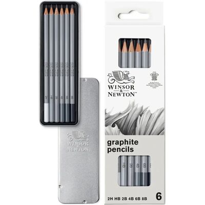 Ensemble de 6 crayons graphite Winsor & Newton Ensemble de 6 crayons graphite Winsor & Newton