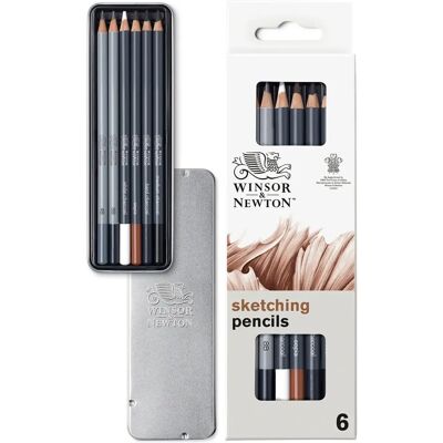 Set di 6 matite da schizzo Winsor & Newton Studio - Matite da bozzetto Set di 6 matite da schizzo Winsor & Newton Studio - Matite da bozzetto