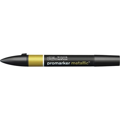 Marqueur Promarker Metallic à Double Pointe Gold de Winsor & Newton - Marqueur Graphique - Publicité Marqueur Promarker Metallic à Double Pointe Gold de Winsor & Newton - Marqueur Graphique - Publicité