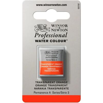 Winsor & Newton Peinture Aquarelle Professionnelle Demi-Pan - Orange Transparent - Peinture à l'aquarelle Winsor & Newton Peinture Aquarelle Professionnelle Demi-Pan - Orange Transparent - Peinture à l'aquarelle