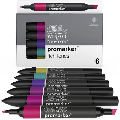 Winsor & Newton Model - Assorted Colors - Markers Set 6 Winsor & Newton Model - Assorted Colors - Markers Set 6