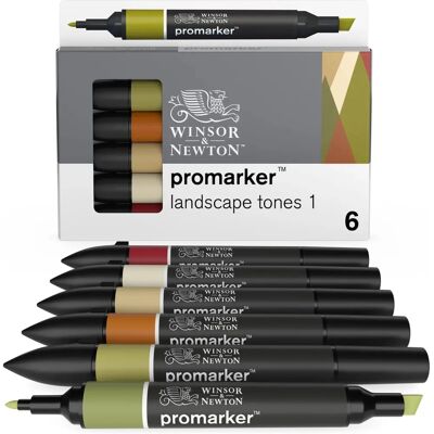 Winsor & Newton ProMarker Tonalità Paesaggio 1 Set Winsor & Newton ProMarker Tonalità Paesaggio 1 Set