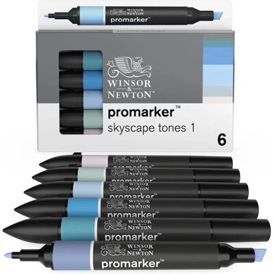 Winsor & Newton Promarker Skyscape Töne 6er Set Winsor & Newton Promarker Skyscape Töne 6er Set