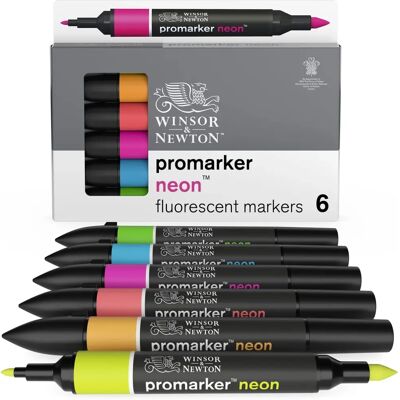 Winsor & Newton Promarker Neon Fluorescent Stiftenset - Markers Winsor & Newton Promarker Neon Fluorescent Stiftenset - Markers