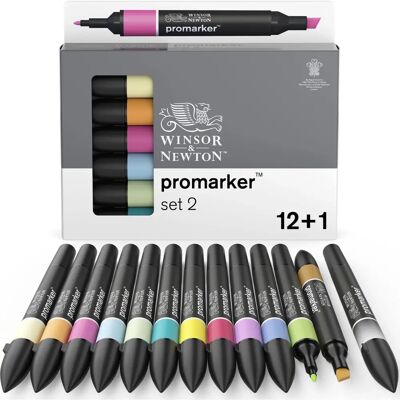 Winsor & Newton Promarker - Sets of 12 + 1 Blender - Marker Winsor & Newton Promarker - Sets of 12 + 1 Blender - Marker
