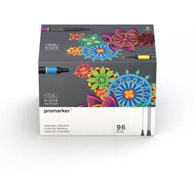 Winsor & Newton Promarker Twin Tipped Set - 96 Farben & Zubehör Winsor & Newton Promarker Twin Tipped Set - 96 Farben & Zubehör