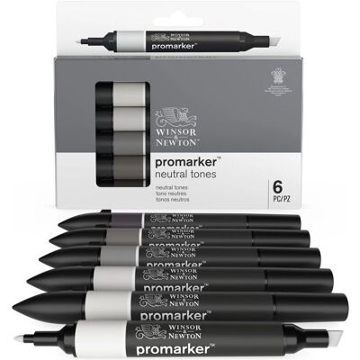 Winsor & Newton Promarker 6er Set Neutral Töne Winsor & Newton Promarker 6er Set Neutral Töne