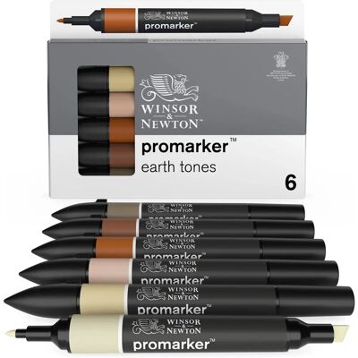 Winsor & Newton Promarker-Set 6 Erdtöne Winsor & Newton Promarker-Set 6 Erdtöne