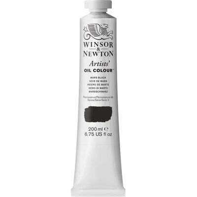 Winsor & Newton Colore ad olio per artisti - Nero Marte - 200ml Winsor & Newton Colore ad olio per artisti - Nero Marte - 200ml