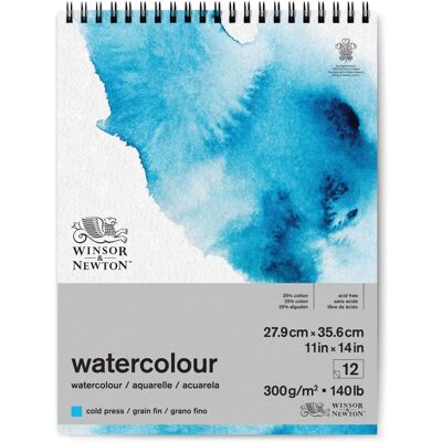 Winsor & Newton Aquarell-Block Spiral - 300gsm - 11x14" Winsor & Newton Aquarell-Block Spiral - 300gsm - 11x14"